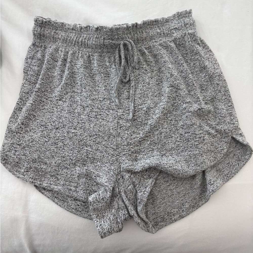 UpWest Ultra-Soft Sleep Shorts in Heather Gray.